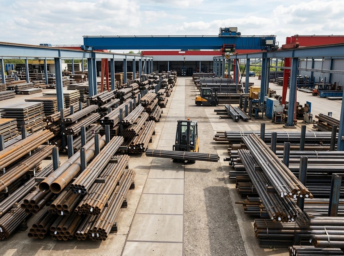 Bharat Metal & Tubes stock yard